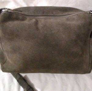 Kelsi Dagger Gray Suede Shoulder Bag